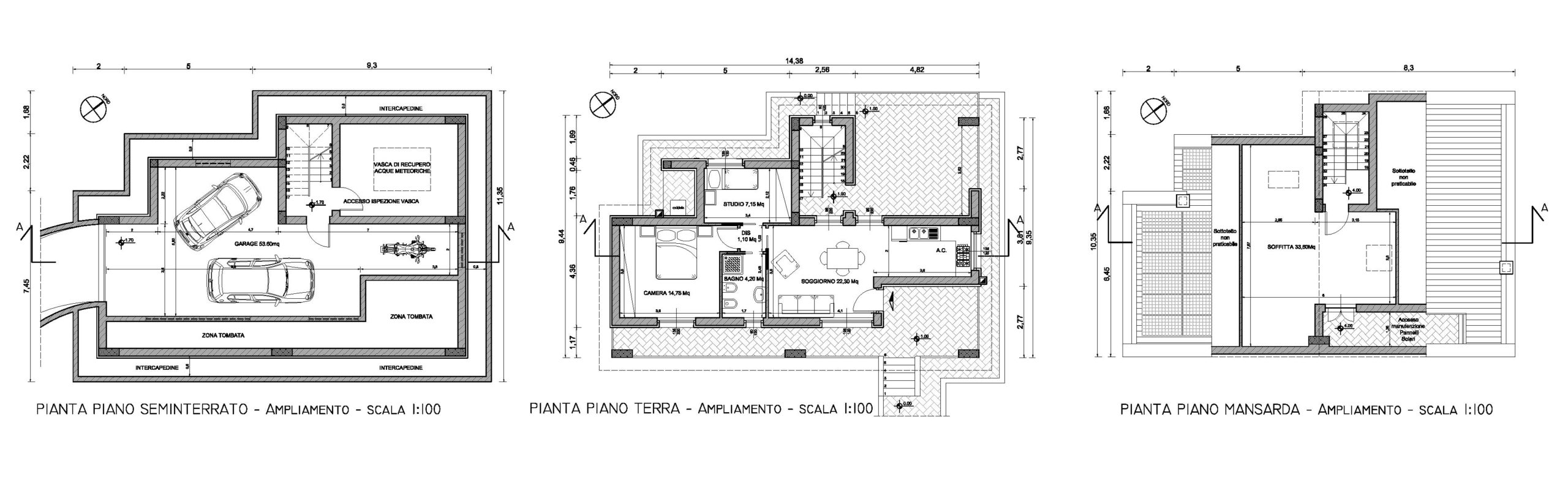Piano Casa Villa Anagnina - Planimetrie dei locali