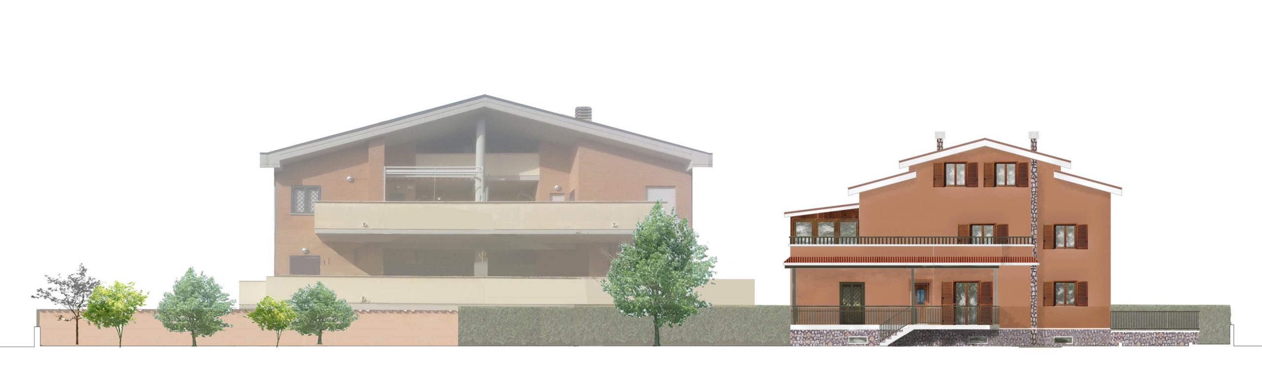 Piano Casa Villa Anagnina - Prospetto prima dell'intervento